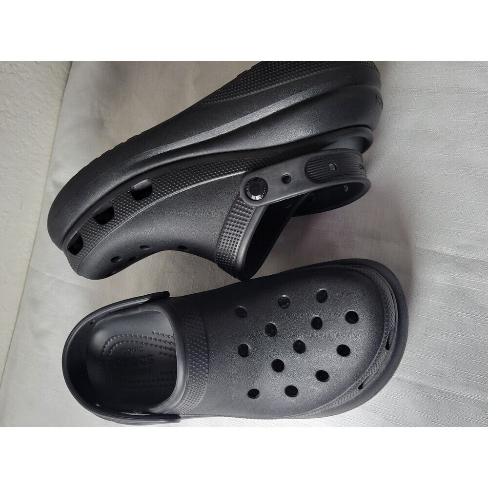 Crocs Iconic comfort Unisex Size Men's 6 Women's 8 Black  Crush Clog - Picture 9 of 16
